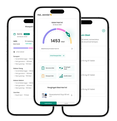 Tampilan aplikasi RawatDiri di ponsel